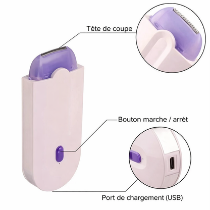 Appareil d’épilation rechargeable 2-en-1