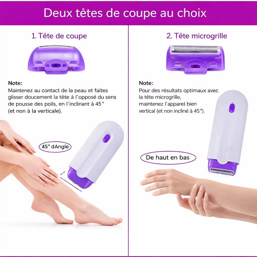Appareil d’épilation rechargeable 2-en-1