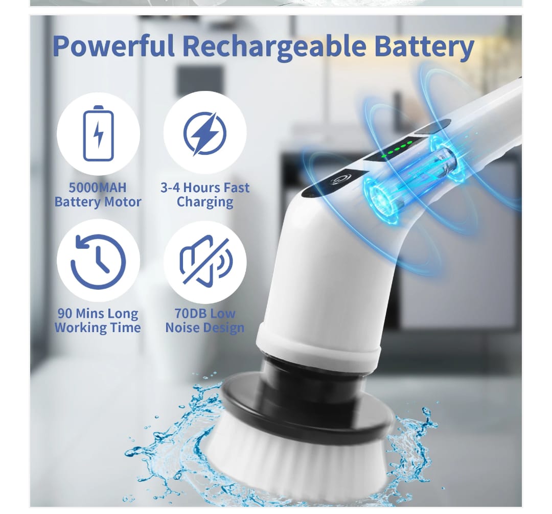 Brosse Électrique Multifonction Rotative – Le Nettoyage Sans Effort