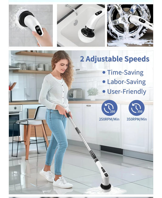 Brosse Électrique Multifonction Rotative – Le Nettoyage Sans Effort